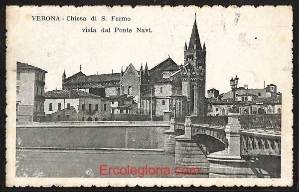 ae2882 - CARTOLINA  D'EPOCA - Verona Città - Chiesa di S. Fermo