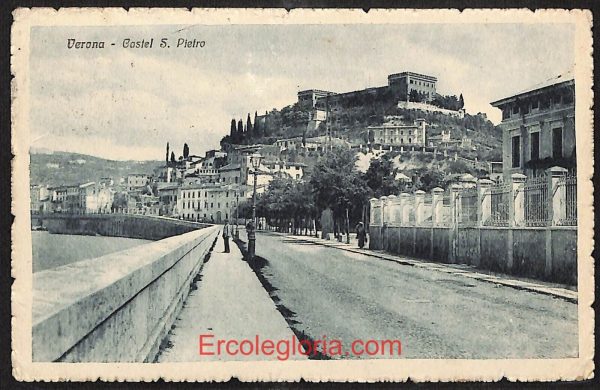 ae2886 - CARTOLINA  D'EPOCA - Verona Città - Castel S. Pietro