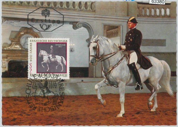 63380 -  AUSTRIA - POSTAL HISTORY: MAXIMUM CARD 1972 -  HORSE Equitation