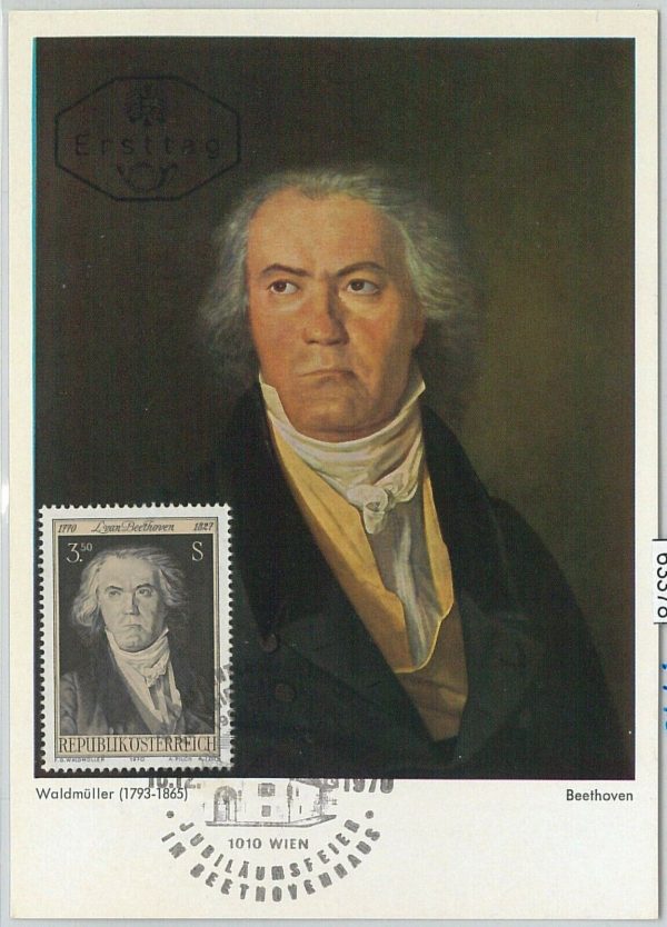 63378 -  AUSTRIA - POSTAL HISTORY: MAXIMUM CARD 1970 -  MUSIC Beethoven