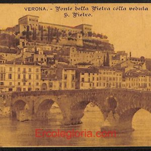 ae2891 - CARTOLINA  D'EPOCA - Verona Città - Ponte  Pietra  1919