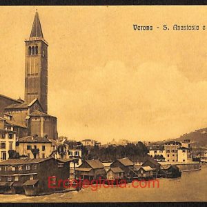 ae2893 - CARTOLINA  D'EPOCA - Verona Città - S. Anastasia e l' Adige