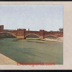 ae2894 - CARTOLINA  D'EPOCA - Verona Città - Ponte di Castel Vecchio