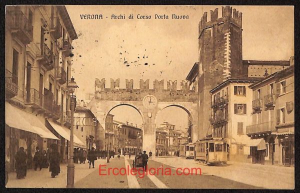 ae2898 - CARTOLINA  D'EPOCA - Verona Città - Corso  Porta Nuova