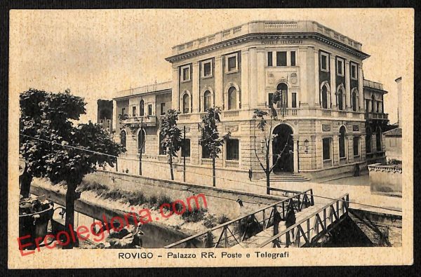 ai1132 - CARTOLINA D'EPOCA - Rovigo Città - Palazzo RR. Poste e Telegrafi