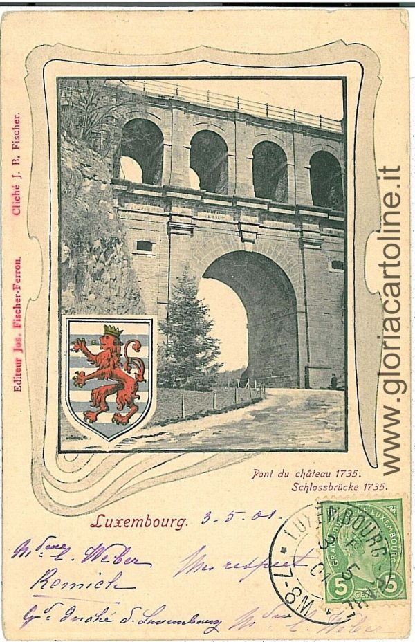 08560  - LUXEMBOURG  - Vintage Postcard  CPA -  Luxemburg Town   1901