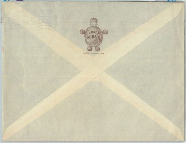 80525 - STORIA POSTALE - BUSTA pubblicitaria di TRIVERO Biella 1954 - immagine 2