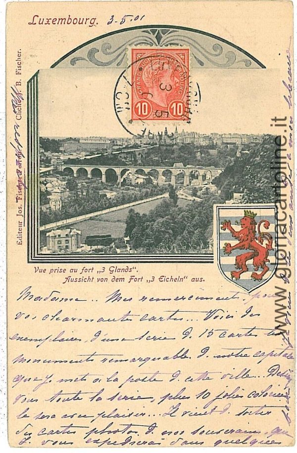 08564  - LUXEMBOURG  - Vintage Postcard  CPA -  Luxemburg Town 1901