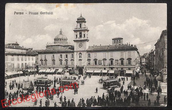 ah5503 - CARTOLINA  D'EPOCA - Parma Città - Piazza Garibaldi