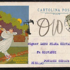 ah3952 - CARTOLINA D'EPOCA - Novara Città - Industria Biscotti Felice Vietti