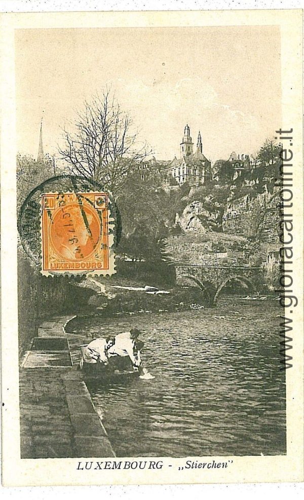 08573 - LUXEMBOURG  - Vintage Postcard  CPA -  Luxemburg  town 1927 WASHER WOMEN