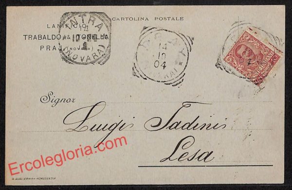 ah3953 - STORIA POSTALE - Novara Città - Trabaldo Tonella