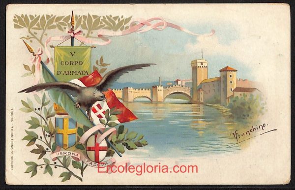 ae2908 - CARTOLINA  D'EPOCA - Verona Città - V Copro D' Armata