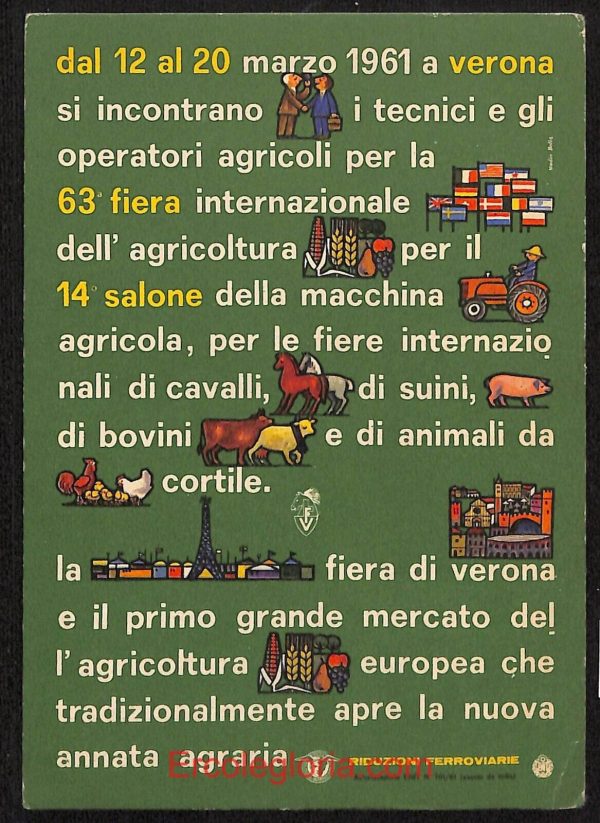 ae2917 - CARTOLINA  D'EPOCA - Verona Città - Riduzioni Ferroviarie