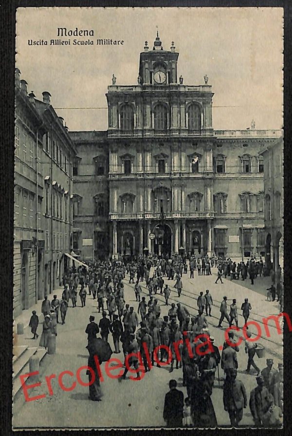 ag9321 - CARTOLINA D'EPOCA - Modena Città - Uscita Allievi Scuola Militare