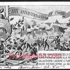 ad7577- CARTOLINA D'EPOCA -Roma Città - XXX Anniversario della Conquista di ROMA