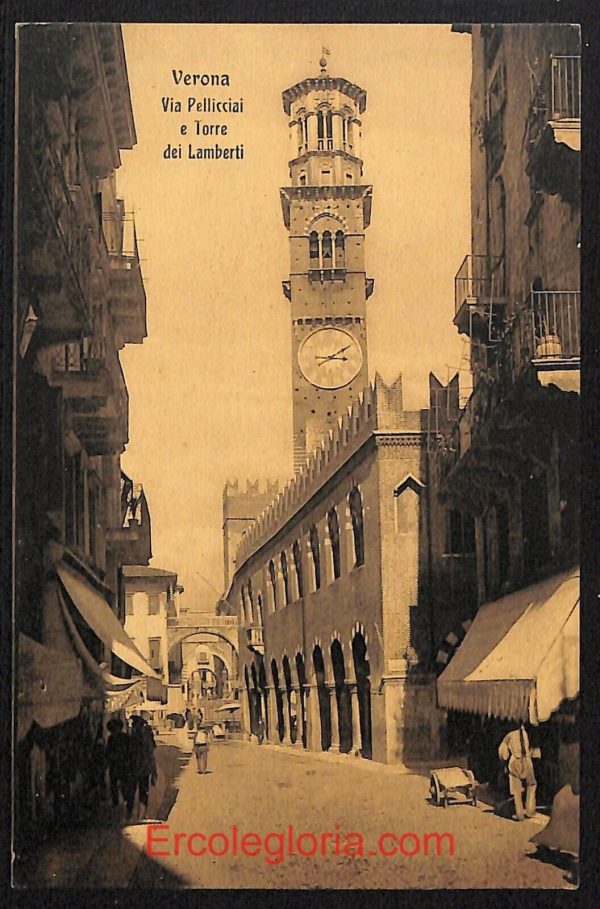 ae2920 - CARTOLINA  D'EPOCA - Verona Città - Torre dei Lamberti