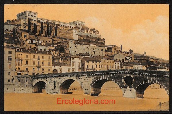 ae2928 - CARTOLINA  D'EPOCA - Verona Città - Ponte Pietra  1916