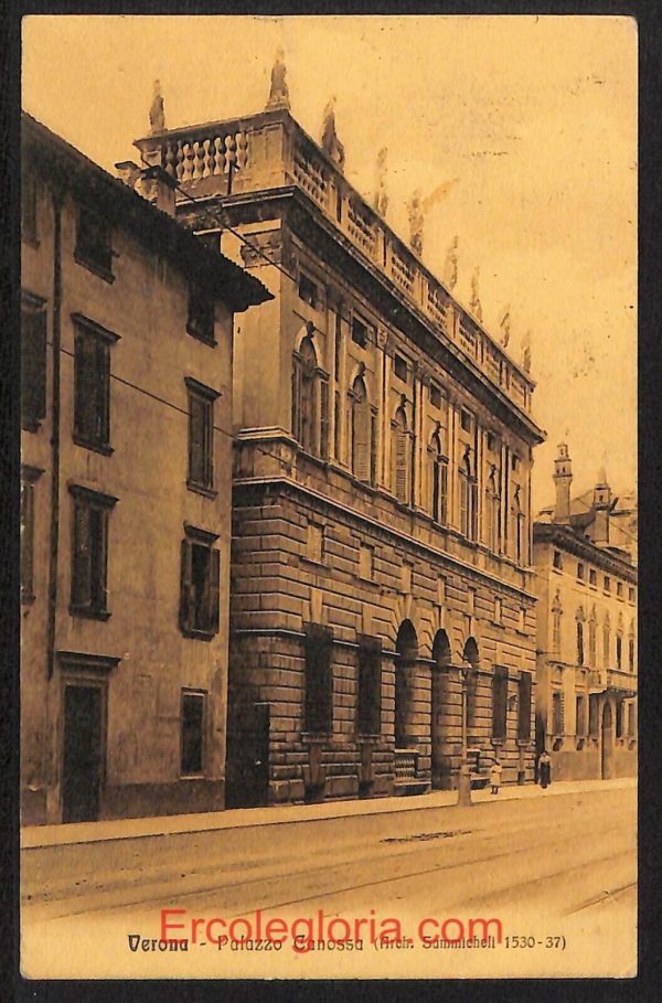 ae2931 - CARTOLINA  D'EPOCA - Verona Città - Palazzo Canossa