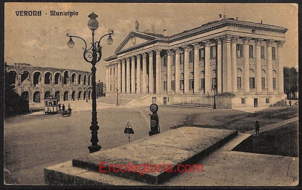 ae2932 - CARTOLINA  D'EPOCA - Verona Città - Municipio  1928