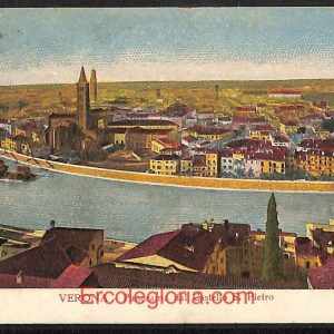 ae2933 - CARTOLINA  D'EPOCA - Verona Città - Panorama dal Castello S. Pietro
