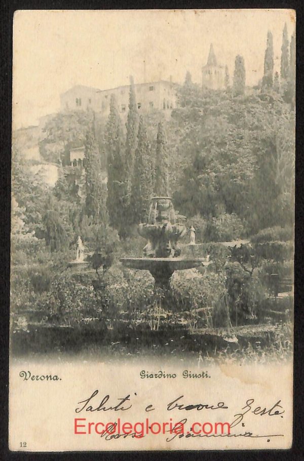 ae2934 - CARTOLINA  D'EPOCA - Verona Città - Giardino
