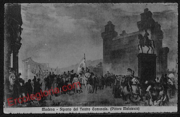 ag9333 - CARTOLINA D'EPOCA - Modena Città - Sipario del Teatro Comunale