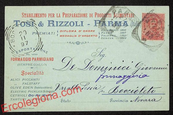ah5543 - STORIA POSTALE - Parma Città - Tosi Rizzoli
