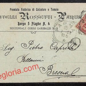 ah5545 - STORIA POSTALE - Parma Città - Fratelli Rossetti