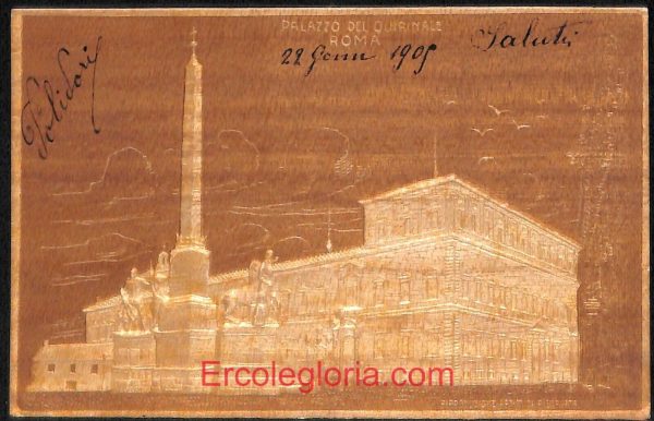 ad7663 - CARTOLINA D'EPOCA- Roma Città - Palazzo del Quirinale 1909