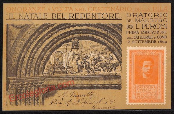 ae5157 - CARTOLINA D'EPOCA - Como Città - ''Il Natale del Redentore''  1899