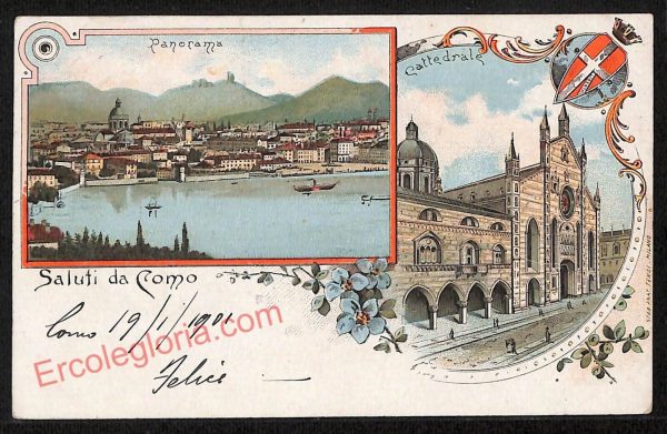 ae5158 - CARTOLINA D'EPOCA - Como Città - Panorama  1901