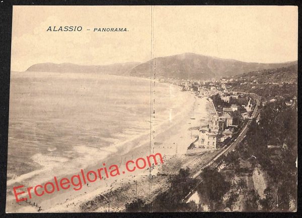 ai5027 - DOPPIA CARTOLINA D'EPOCA - Savona Provincia - Alassio