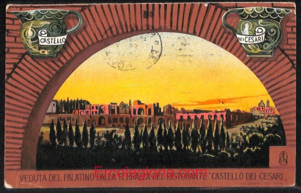 ad7669 - CARTOLINA D'EPOCA- Roma - Terrazza del ristorante 'Castello del Cesari'