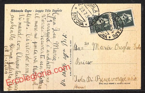 ai5033 - CARTOLINA D'EPOCA - Savona Provincia - Albissola Capo - immagine 2