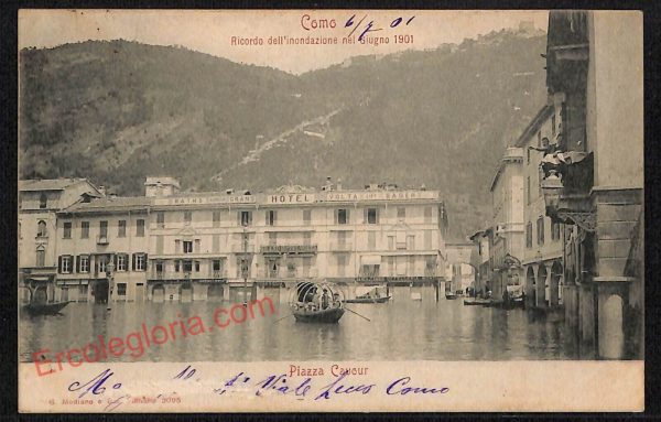 ae5159 - CARTOLINA D'EPOCA - Como Città - Piazza Cavour  1901
