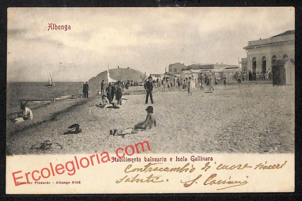 ai5043 - CARTOLINA D'EPOCA - Savona Provincia - Albenga