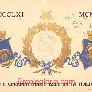 ad7678 - CARTOLINA D'EPOCA- Roma Città - Feste Cinquantenarie del Unità Italiana