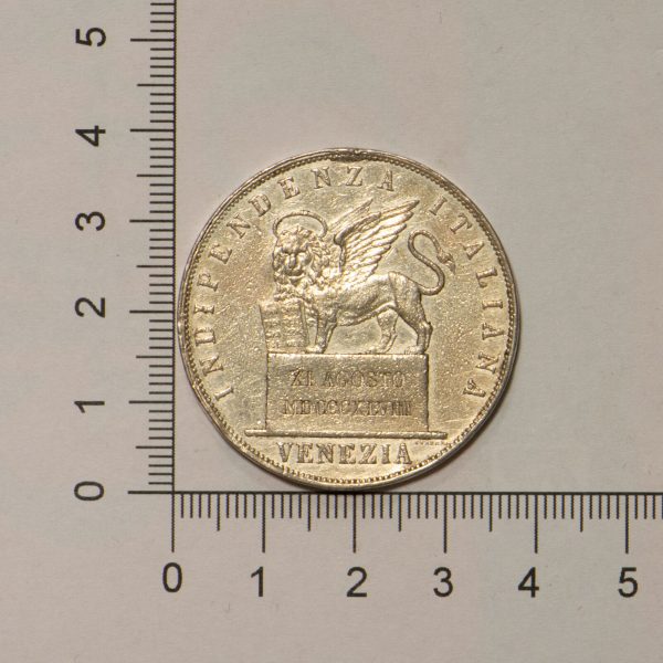NA0384 - Italia 5 Lire Governo Provvisorio Di Venezia 1848 SPL 2° Tipo