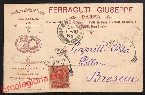 ah5548 - STORIA POSTALE - Parma Città - Ferraguti Giuseppe
