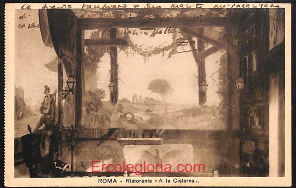 ad7684 - CARTOLINA D'EPOCA- Roma Città - Ristorante '' A la Cisterna''