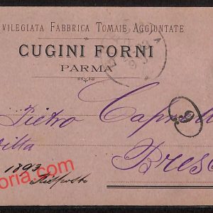 ah5553 - STORIA POSTALE - Parma Città - Cugini Forni