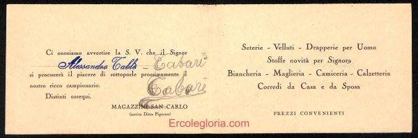 ad7689 - CARTOLINA D'EPOCA- Roma Città - Magazzini San Carlo 1930 - immagine 2