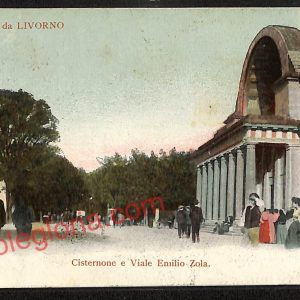 ag5971 - CARTOLINA D'EPOCA - Livorno Città - Cisternone e Viale Zola  1906