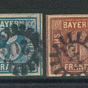 66202 - BAYERN - Very Fine USED STAMPS: Michel # 2 + 4