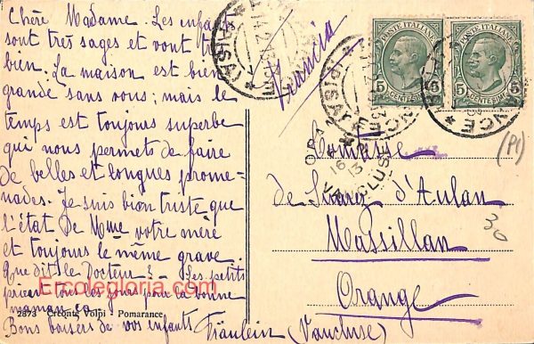 ad7094 - CARTOLINA D'EPOCA - Pisa Provincia - Pomarance  1913 - immagine 2