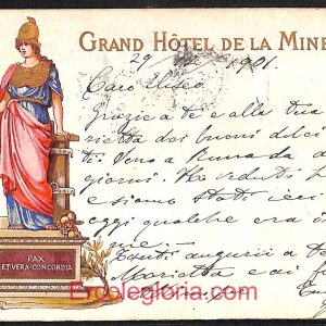 ad7692 - CARTOLINA D'EPOCA- Roma Città - Grand Hotel de la Minerve