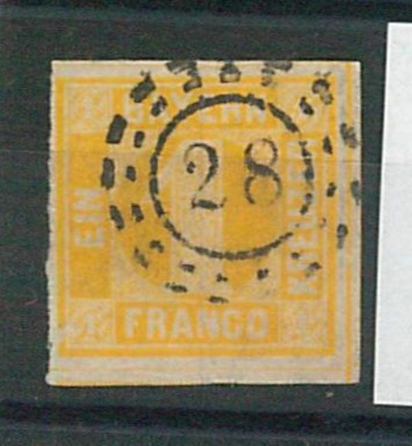 66205 - BAYERN - Very Fine USED STAMP: Michel # 8