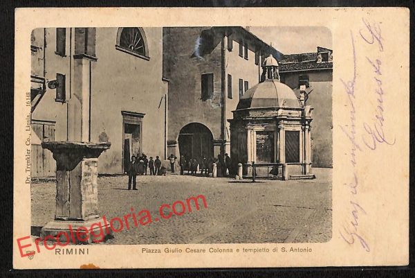 ai0701 - CARTOLINA D'EPOCA - Rimini Città - Piazza Giulio Cesare