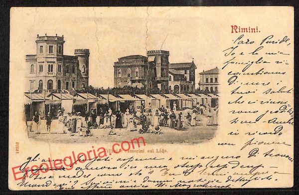 ai0702 - CARTOLINA D'EPOCA - Rimini Città - Villini e Camerini sul Lido
